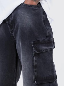 Vaqueros lavados de pierna recta clásicos para hombre de la mejor calidad, Vaqueros cómodos para uso diario, perfectos para trajes de inspiración vintage - Product Image 3