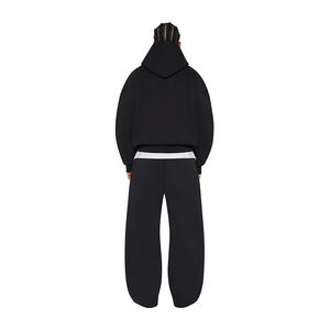 Pantalon de survêtement unisexe à capuche style baggy avec logo personnalisé, ensemble de jogging 100% coton éponge française double fonction - Product Image 5