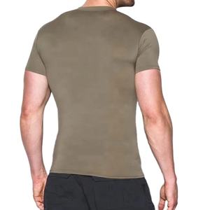 Men's Quick Dry Breathable Eco-Friendly Polyester/Cotton Gym T-Shirt Sporty Design Short Sleeve Moisture Wicking Athletic - Product Image 3