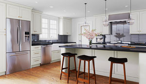 Armarios de cocina de diseño moderno con madera cerámica MDF Panel estilo roble - Product Image 4