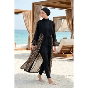Pareo de Chifón con Cintura Ajustable y Estampado de Leopardo, para Cubrir el Traje de Baño - Product Image 3