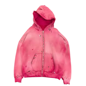 Sweat à capuche 350 g/m² gaufré en polyester/coton pour l'hiver, impression numérique, sweat à capuche à enfiler - Product Image 6