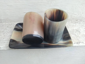 Ensemble de verres à liqueur en corne de viking, mini-tasses en corne naturelle, parfaites pour le whisky, les spiritueux et les fêtes à thème médiéval - Product Image 4