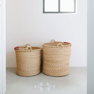 Handicraft Natural Eco-Friendly Seagrass Landry <b>Basket</b> With HandlesTo <b>Storage</b> Fruit Candies Home Decoration <b>Basket</b> Made in Vietn - Product Image 4