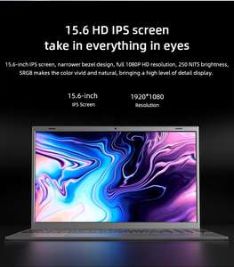 Ordinateur portable Windows 10 Intel 15,6 pouces, tout neuf, AMD Ryzen 9, 8 Go de DDR3, 256 Go de SSD+HDD, écran 144 Hz, clavier anglais, carte graphique dédiée - Product Image 2