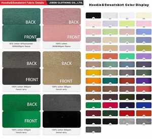 Sweat à capuche court ample et épais pour homme, en molleton 100% coton lourd, sans cordon, avec fermeture éclair, broderie 3D et étiquette en caoutchouc - Product Image 5