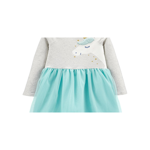 ชุดเดรสยูนิคอร์นสำหรับเด็กผู้หญิงของ Carter's ทรงบอลกาวน์ สีเทา ไซส์ 5T สำหรับใส่ได้ทุกวัน ฤดูร้อน ฤดูหนาว ผลิตจากผ้าฝ้ายชีฟอง - Product Image 2