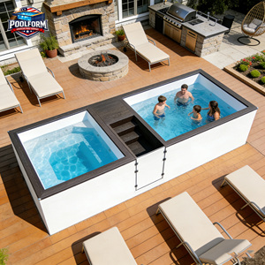 20ft <b>Small</b> Durable FRP Above Ground Pool Shell with Integrated <b>Pump</b> and Saltwater System plunge pool - Product Image 2