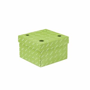 Boîtes avec couvercle mod. MORAN 14x14x9 cm blanc ou havana - Personnalisé - Product Image 1