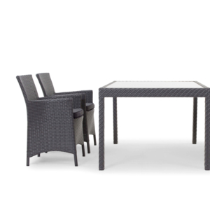 High Quality Outdoor <b>Dining</b> Garden Set Wood <b>Top</b> with <b>Table</b> Frame Made in Vietnam Set of 4 Pieces - Product Image 1