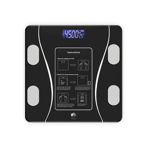 Balance de composition corporelle numérique avec connectivité Bluetooth, plateforme en verre trempé, capacité de 180 kg, précision de 0,1 kg, quatre points de mesure - Product Image 1