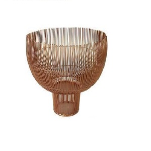 Haute capacité alimentaire fruits panier de rangement Offre Spéciale maison cuisine fil décoratif métal fruits cuivre finition Table à manger - Product Image 4