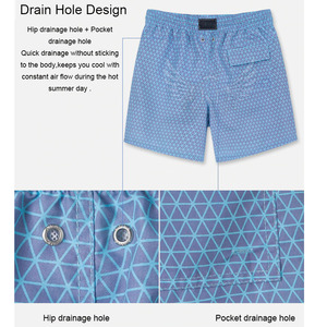 Pantalones cortos de playa informales con lavado ácido para hombre 2024, pantalones cortos de playa de verano con cintura elástica y bolsillos para hombre - Product Image 4