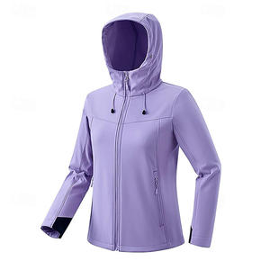 Women Breathable Knitted <b>Outdoor</b> Hiking Jacket with Utility Pockets Lightweight Stretch Activewear Softshell <b>Clothing</b> for Women - Product Image 4