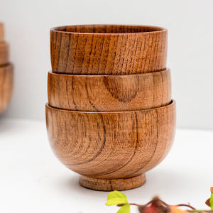 ชามสลัดไม้เนื้อเรียบชามผลไม้สำหรับซุปสลัดอาหารอเนกประสงค์สำหรับล้างทำความสะอาดได้เป็นมิตรสำหรับห้องครัว - Product Image 3