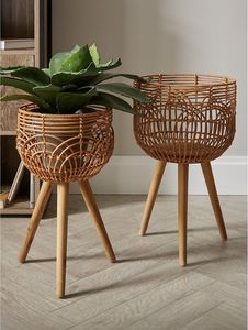 Hand Woven <b>Rattan</b> Large <b>Laundry</b> <b>Basket</b> Sea Grass <b>Basket</b> Pots <b>Basket</b> Seagrass Flower Pot with Handle Hand Woven Indoor - Product Image 3