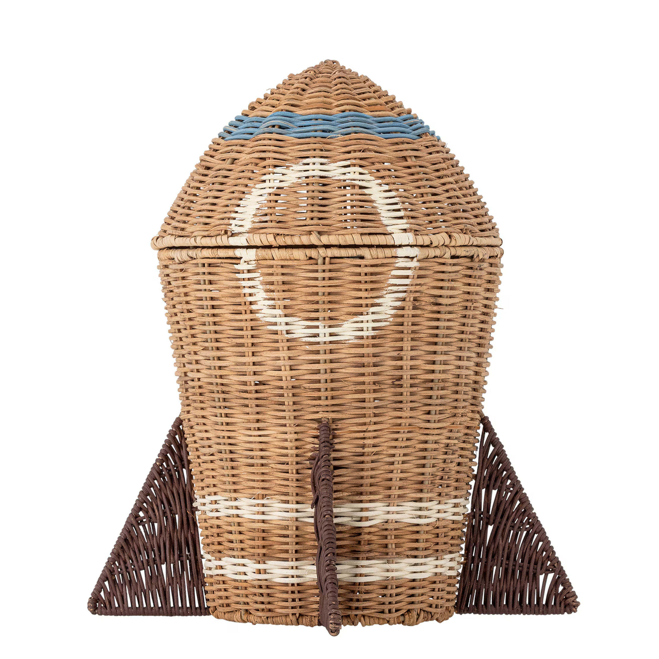 Natural Beige with Blue & White Decorative Pattern