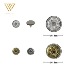 down jacket button 13 mm brass magnetic snap metal round no-press no-seam magnetic button Clothing accessories