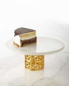 Hot Selling Fancy Decorative <b>Marble</b> Gold Edge Top with Gold Metal <b>Stand</b> Wedding <b>Cake</b> <b>Stand</b> Wholesale Supplier Luxury <b>Cake</b> <b>Stand</b> - Product Image 4