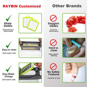 16 in 1 Good Quality Kitchen Tool Multifunctional Vegetable Cutter Potato &amp; <strong>Onion</strong> Slicer Chopper With Stainless Steel Blade - Product Image 2