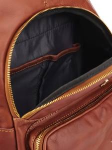 Sac à dos classique vintage en cuir marron de luxe, unisexe, fait à la main, pour ordinateur portable, voyage, sac à dos de jour, coton, grande capacité, collège, bureau, travail - Product Image 5