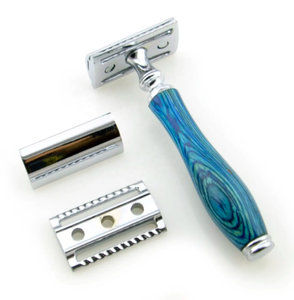 Rasoir de sécurité professionnel à double tranchant pour hommes et femmes Manche en bois naturel Forme de poudre durable et durable - Product Image 4