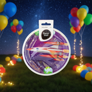 Platos Desechables para Fiestas Party Love Space de 17 cm, Paquete de 8 Unidades - Product Image 3