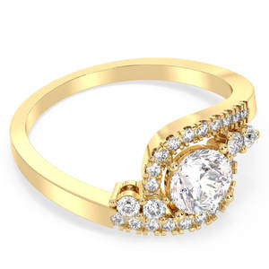 REYES Classic Round Cut 1.21 Carat <b>Moissanite</b> <b>Ring</b> in 925 Sterling Silver GRA Certified Jewelry for Women Anniversary Gifts - Product Image 3