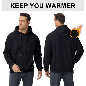 Sweat-shirts à capuche pour hommes sur mesure, grande taille, poids lourd, 100% coton, vintage, délavé à l'acide, usé - Product Image 3