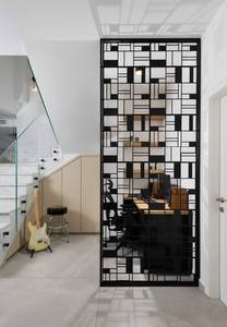 Cloison élégante en bois gravée au laser pour séparation intérieure dans les galeries d'exposition ou les espaces commerciaux chics - Product Image 6