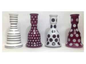 Chichas Farida, vases en verre géométriques colorés peints à la main, luxe, pour fumer la chicha, mini chicha - Product Image 5