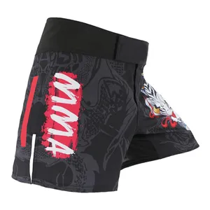 Groothandel Muay Thai Boksen Mma Shorts Vechtkleding 2024 Custom Logo Snel Droog Ademend Heren Bjj Mma Fight Shorts Op Maat