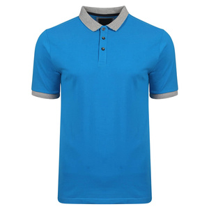 Venta al por mayor de camisetas de lujo para hombres, polos personalizados bordados de algodón y poliéster, tela de talla grande, Camisetas básicas con cuello redondo y bolsillo - Product Image 2