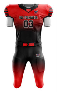 Uniforme de Fútbol Americano de Verano para Hombre, Talla Grande, Secado Rápido, Transpirable, Tejido de Malla Elástica, Impresión por Sublimación, Parche de Goma - Product Image 3