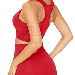 Conjunto de Yoga de 2 Piezas para Mujer, Cintura Elástica Delantera Sólida, Personalizable con MOQ Bajo, Alta Calidad, Ajustado, Transpirable, Ecológico y Ligero para Fitness - Product Image 6