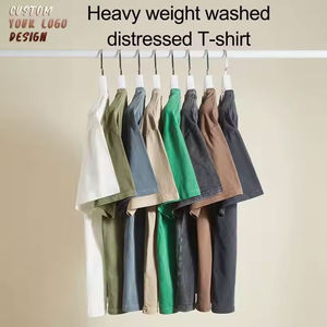 Camiseta de lavado ácido de alta calidad con serigrafía, ropa de calle lisa, camisetas Vintage, venta al por mayor, camiseta negra de lavado ácido transpirable - Product Image 4