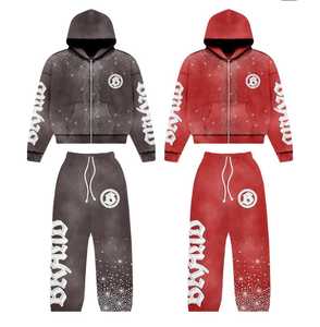 Chándal con capucha ajustado para hombre y mujer, chándal con capucha de estilo urbano | Conjunto de ropa informal para correr, fabricante - Product Image 2