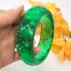 Khadim Handicrafts Multicolor Acrylic Resin Fashion <b>Bangles</b> for Women Girls Geometric Square <b>Indian</b> Style Customized Color Size - Product Image 1