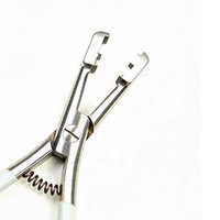 Pince professionnelle pour extensions capillaires à manche noir – Outil de sertissage à micro-perles et de formation de capsules pour pose en salon