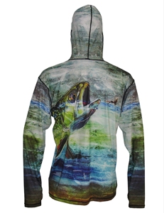 Sweat à capuche de pêche personnalisable pour hommes Pull à manches longues à séchage rapide avec capuche intégrée pour la randonnée en mer ou le casting en plein air - Product Image 2