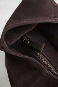 ALW Diseñador personalizado de las mujeres de cuero genuino de tamaño mediano Hobo Bolsos Soft Top Handle Crossbody Monederos Estilo de moda-ODM OEM - Product Image 5