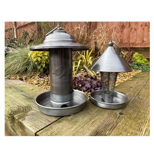 Alimentador de pájaros de metal colgante creativo, aspecto simple y atractivo, acabado alto para jardín al aire libre y decoración del hogar, hecho a mano a granel - Product Image 3