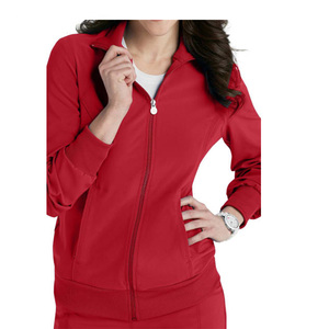 Vestes de gommage d'hôpital pour femmes avec logo personnalisé Gommages d'infirmière extensibles doux Fabriqué sur mesure Gommages médicaux féminins Médecins - Product Image 1