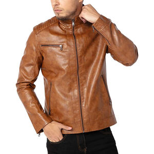 Meilleures ventes Veste d'hiver en cuir mince pour hommes Design personnalisé avec tissu en toile Produit le plus vendu pour hommes - Product Image 6