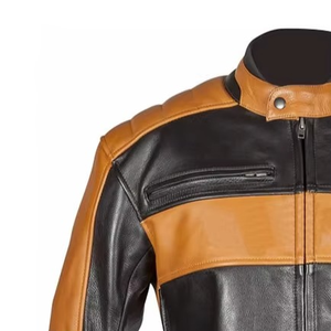 Chaqueta de Motociclista para Hombre a Precio Razonable, de Cuero Genuino de Alta Calidad, Resistente al Viento, Impermeable, de Moda Invernal, Antiarrugas, en Tendencia - Product Image 5