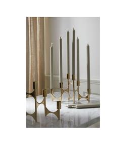 Precio al por mayor candelabro alto candelabro de Metal para exteriores acabado de plata brillante decorativo Metal aluminio portavelas - Product Image 1