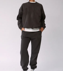 Conjunto de Sudadera con Capucha y Pantalones Deportivos Transpirables de Algodón para Hombre, Talla Grande, Invierno, Sudaderas con Capucha Bordadas Personalizadas de Alta Calidad, 100% Algodón - Product Image 3