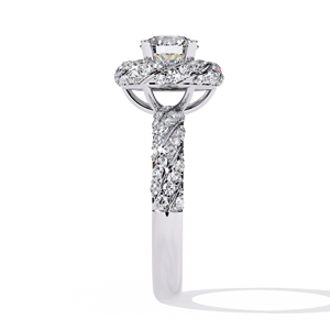 Anillo de Compromiso de Lujo para Mujer, con Diamante Cultivado en Laboratorio de 1.60ct, Certificado IGI, Claridad VS, Engaste de Puntas, Chapado en Rodio, Oro Blanco de 14K - Product Image 2