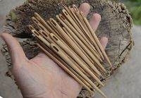 Aiguilles à tricoter en bois massif faites à la main, épaisseur 1 mm, pointes lisses et polies personnalisables, accessoires de couture écologiques et simples