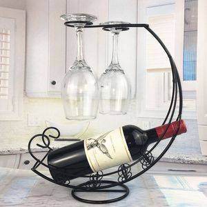 Porte-bouteille en métal galvanisé de conception classique organisateur support de stockage de comptoir porte-bouteilles de vin - Product Image 4